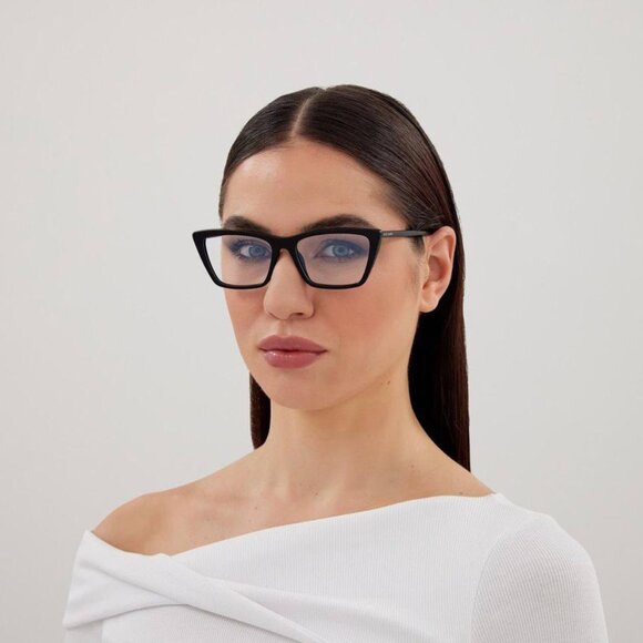 🕶️ New Saint Laurent SL737 MICA THIN OPT 004 Eyeglasses-Transparent Beige Frame - Picture 3 of 11